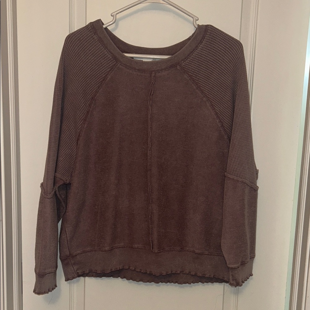 Altar'd State Taupe/ Lavender Knit Top
